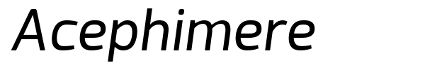 Acephimere font preview